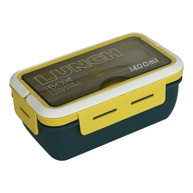 Luncheaze Lunch Box Luncheaze Lunch Box Blue Lunch Boxplastic Lunch Box Preservation Box Microwave Heating Sealed Insulation Lunch Box with Tableware 1400ml Work Lunch Box for Men