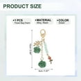thumbnail image 2 of Uxcell Rose Keychain Pendant, Rose Flower Purse Charm for Handbags Floral Keyring with Chain Tassel for Women Girls Tote Bags Green, 2 of 7