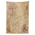 thumbnail image 3 of Ambesonne Beige Tablecloth Rectangular Table Cover, Vintage Leaves Grunge, 52"x70", Beige Brown, 3 of 4