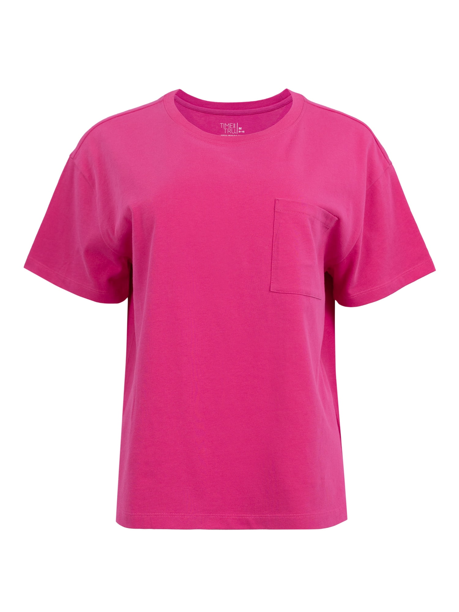 Time and Tru Women's Short Sleeve Boyfriend T-Shirt