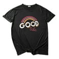 thumbnail image 4 of adviicd Chemises pour Femmes Tendance Hauts Décontractés à Manches Courtes T-Shirts Graphiques Mignons Noir,TG, 4 of 4
