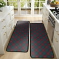 thumbnail image 4 of Kitchen Rugs Sets Of 2,Green and Red Christmas Plaid Pattern Anti Fatigue Kitchen Mat Rugs Non Slip Washable,Decorative Kitchen Floor Mats for Kitchen,Sink,Laundry,17"x47"+17"x47", 4 of 5