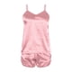 thumbnail image 4 of Conjunto de pijama sexy de seda para mujer: camisola y pantalones cortos de satén, tirantes finos en V, ropa de dormir tipo lencería para todas las estaciones, 4 of 5