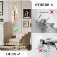 thumbnail image 5 of 1pc USB Rechargeable LED Wall Light, Dimmable With Remote Control, 5V2A 4000mAh, 60/80cm LED Long Strip, Black Aluminum Iron Material, Easy To Install For Bedroom Living Room Corridor Staircase Restau, 5 of 5