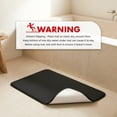 thumbnail image 6 of American Soft Linen, Slip Reducer Bath Rug, Super Soft Fluuff Foamed 21x32 inches Floor Mat, Bath Mat Rugs, Black, 6 of 8