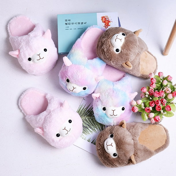 Kawaii – Pantoufles En Peluche D'animaux, Chaussures Pour Adultes