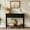 Black, variant on 30" Console Table, Traditional Design Entryway Table with Storage Drawers and Bottom Display Shelf, Wood Sofa Table for Living Room, Entrance, Hallway, Couch, Dark Navy