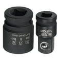 thumbnail image 3 of Uxcell 3/8" Drive by 16mm 6-Point Impact Shallow Socket with 1/4" F x 3/8" M Adapter, 3 of 5