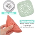 thumbnail image 4 of Colector de pelo para desagüe de ducha, colador de fregadero de material de silicona con diseño de orificio denso para una limpieza fácil, amplio uso en cocina y baño (blanco), 4 of 5