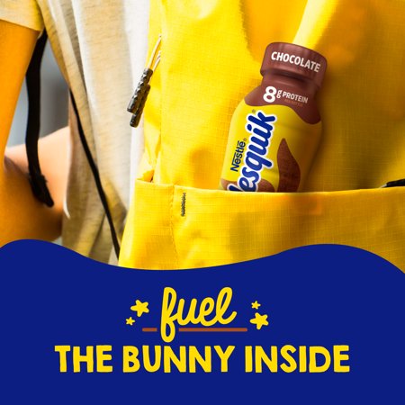 NESQUIK CHOCOLATE MILK, READY TO DRINK, LOW-FAT MILK, 12 BULK PACK, 8 FL OZ BOTTLES