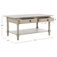 thumbnail image 4 of SAFAVIEH Boris 2-Drawer Coffee Table Vintage Grey, 4 of 7