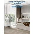 thumbnail image 5 of 14,000 BTU High-Performance Portable Air Conditioner - Rapid Cooling for Large Rooms up to 300 Sq.Ft - 3-in-1 AC Unit with Auto-Evaporation, Whisper-Quiet Sleep Mode & 24H Timer - White, 5 of 7
