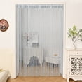 thumbnail image 2 of YiJuHui Silver Beaded Door Curtain Tassel Room Divider with Metallic Threads for Living Room Bedroom Entryway Decoration Privacy Sheer Window Partition 100*200cm, 2 of 6