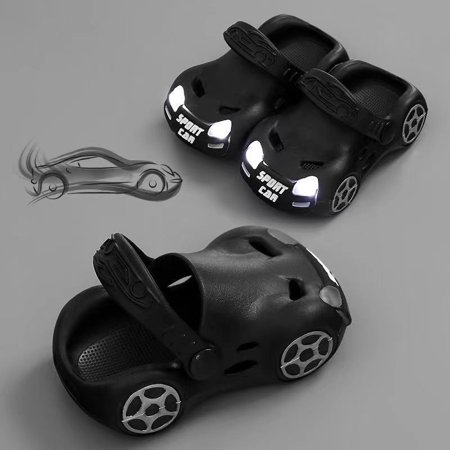

Toddler Boys Slippers Cartoon Car Indoor Soft Bottom Non-slip EVA Slippers