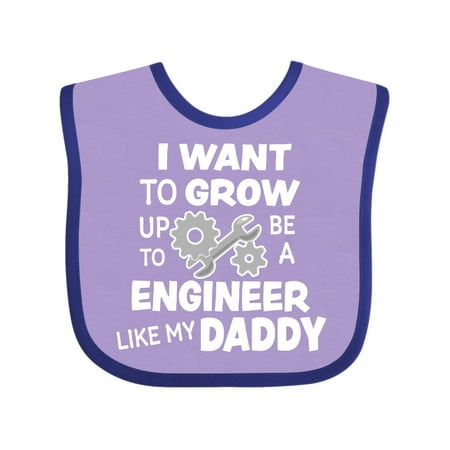 I Want To Grow up To Be a Engineer Like My Daddy Baby Bib Lavender and Purple One (Best Way To Grow Lavender)
