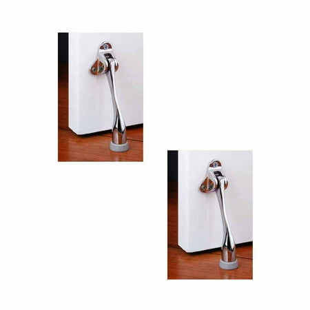 2 Chrome Door Stop Kick Down Door Bumper 4 Door Mount
