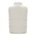 thumbnail image 5 of BiZtdJrK Mens Big and Tall Puffer Vest Lightweight Sleeveless Zip Up Windproof Vests Casual Solid Color Stand Collar Workwear Jackets Prime Sales Today Clearance White XXXXXL, 5 of 7