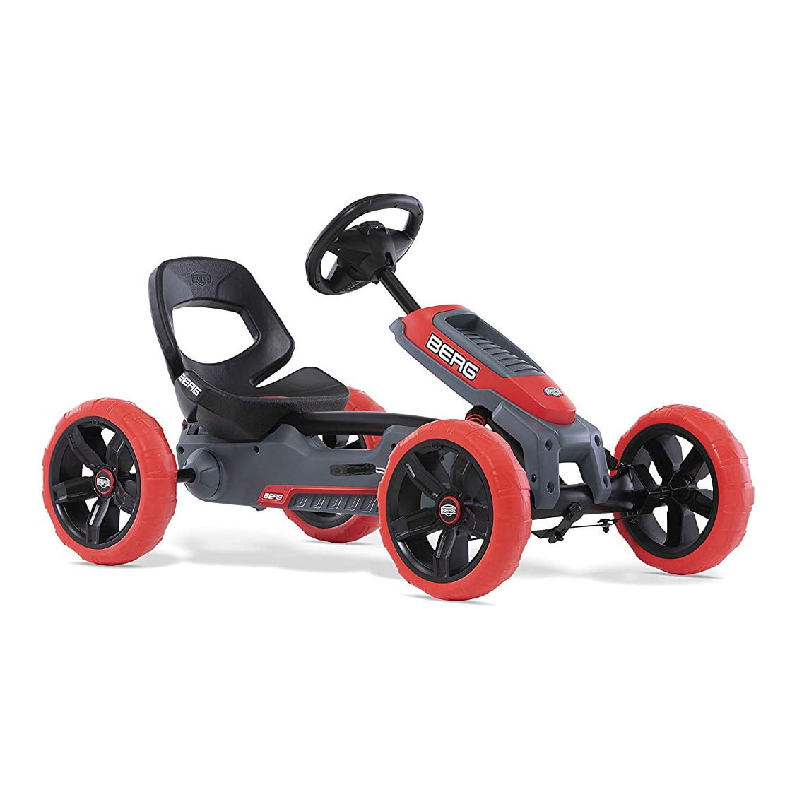 BERG Reppy Rebel Kids Pedal Go Kart Ride On Toy w/ Axle Red and Gray - Walmart.com