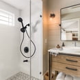thumbnail image 3 of Wowow Single Handle 7-Spray Tub and Shower Faucet 1.8 GPM with Handheld Shower Head Corrosion Resistant in Matte Black, 3 of 8