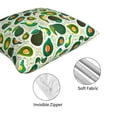 thumbnail image 4 of Throw Pillow Covers, Green Avocado (2) Soft Square Pillow Cases with Invisible Zipper for Couch Bed Sofa, Farmhouse Fall Home Decor 16"x16", 4 of 7