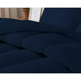 thumbnail image 5 of D.N.G. BEDDINGS 5 Piece Luxury Straight Line Pattern Comforter Set, Premium Super Soft, 800 Thread Count, 100% Egyptian Cotton, Oversized Super King Size Navy Solid Color, 5 of 6