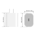 thumbnail image 4 of LAJCAEN Wall Fast Charger Block PD 20W USB C Type C Dual Port Phone Charger 6.6Ft Charging Adapter and Wall Charger Power Adapter Plug Compatible for iPhone , Samsung Galaxy, iPad, AirPods & More, 4 of 16