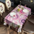 thumbnail image 5 of Pioneer Flower Floral Print Pattern Rectangle Tablecloth 60"x102",Waterproof Polyester Rectangle Table Cloth, Wipeable Spillproof Polyester Tablecloth for Dining, Camping, Indoor and Outdoor, 5 of 6