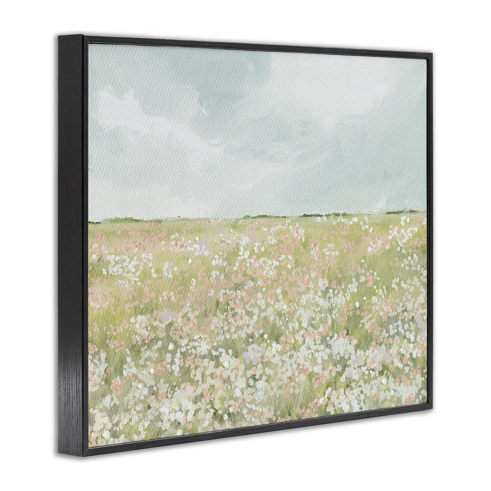 Stupell Industries Budding Field Scenery Black Framed Giclee Art, design by Leah Straatsma