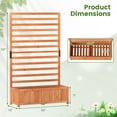 thumbnail image 3 of Fir Wood Raised Garden Bed with Trellis Orange Planter Box Drainage Liner for Climbing Plants, 3 of 10