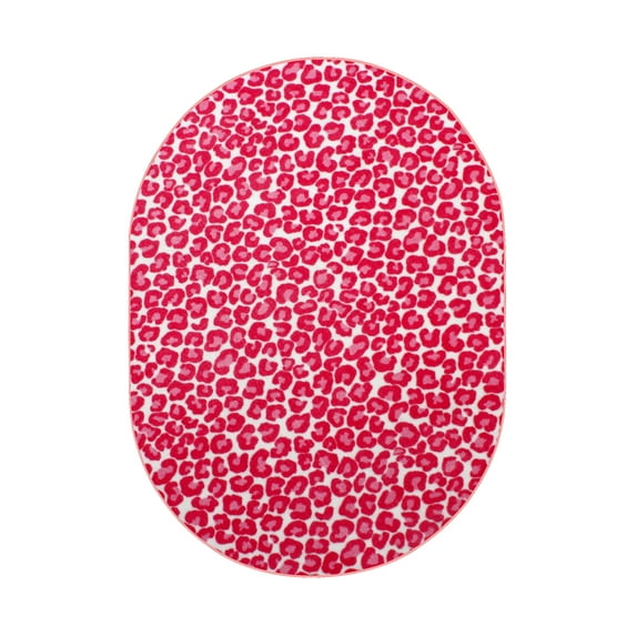 Furnish My Place Animal Print Rug - 8 ft. x 10 ft. Oval, Cheetah Hang Loose, Nylon Rug for Patio, Garden, Hallway, Living Room