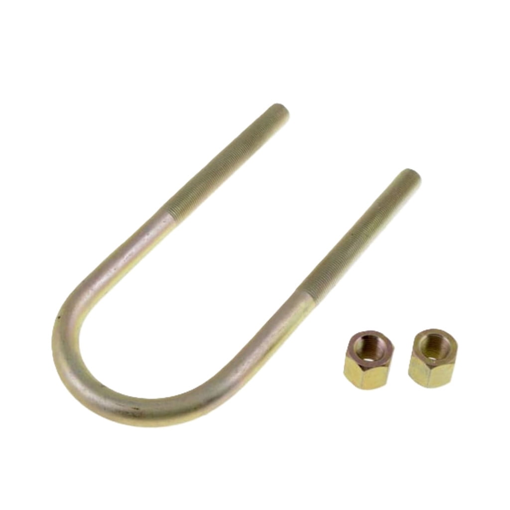 KarParts360 Threaded U-Bolt | Yellow Zinc | Steel | Round U-Bolt | Heat Hardened | Fine Thread | 5/8 Inches Thread Diameter