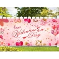 thumbnail image 4 of 16X7 ft Happy Valentine's Day Garage Door Cover Decoration Background Blush Pink Pastel Love Balloon Sweetheart Bridal Shower Party Supplies Banner Photography Background Banner Cover, 4 of 5