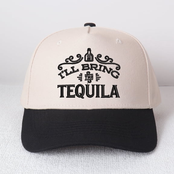 I'll Bring Tequila Embroidered Patchwork Trucker Cap | Adjustable Unisex Snapback, Life of the Party Essential