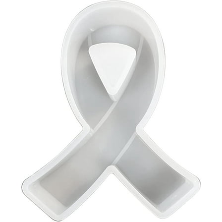 Cancer Awareness Ribbon Car Freshie Silicone Mold 4.5x3.5x1 for Scented Aroma Beads Car Candle, Soap, Resin Oven Safe Bake Heat Resistant to 400 F Set Supplies