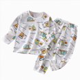 thumbnail image 5 of TOWED22 Toddler Baby Boy Clothes Outfit Long Sleeve Tops+Pants 2PCS Fall Winter Pullover Sweatshirts Sets Size:1-2 Y,Color:White, 5 of 5
