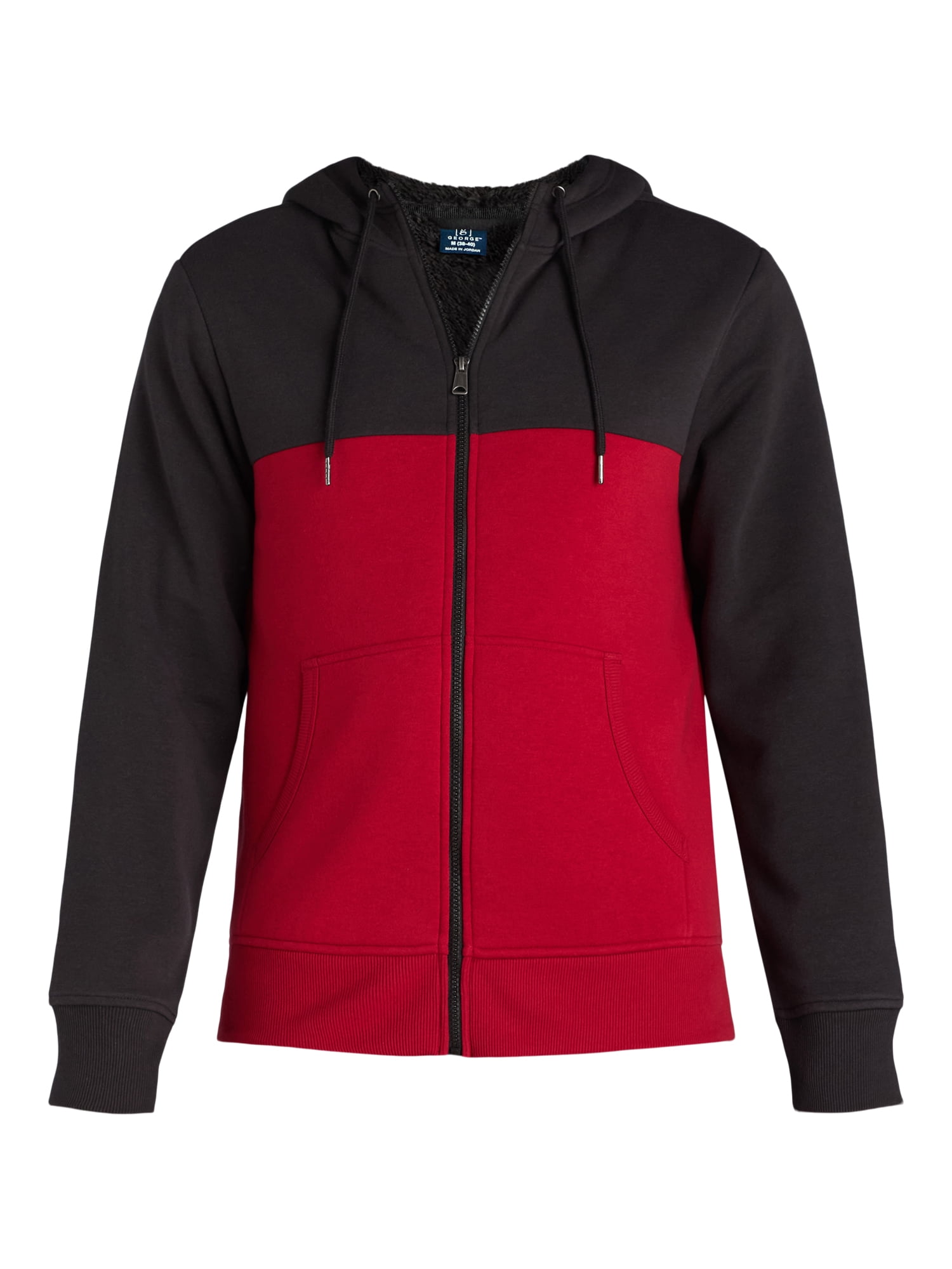 George Men's & Big Men's High Pile Fleece Lined Jacket with Hood, Sizes S-3XL