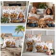 thumbnail image 5 of Thanksgiving Gnomes Outdoor Waterproof Pillow Covers, Fall Sunflower Eucalyptus Leaves Pumpkin Decorative Square Throw Pillowcase Sofa Cushion Sham for Patio/Couch/Chair, 20"x20" 2 Pack, 5 of 8
