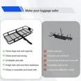 thumbnail image 2 of Mulaxen Rear Cargo Rack Cargo Rack Rear 500 Lbs Rear Luggage Cargo Racks Folding Carrier For Car SUV Trailer Pickup Truck amicable, 2 of 8