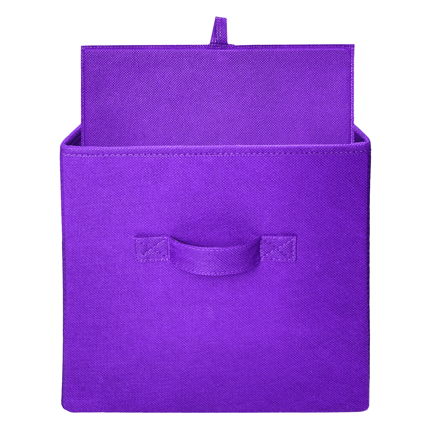 Mainstays Collegiate Collapsible Fabric Bins 10.5X10.5, Dark Grape, 4 Pack