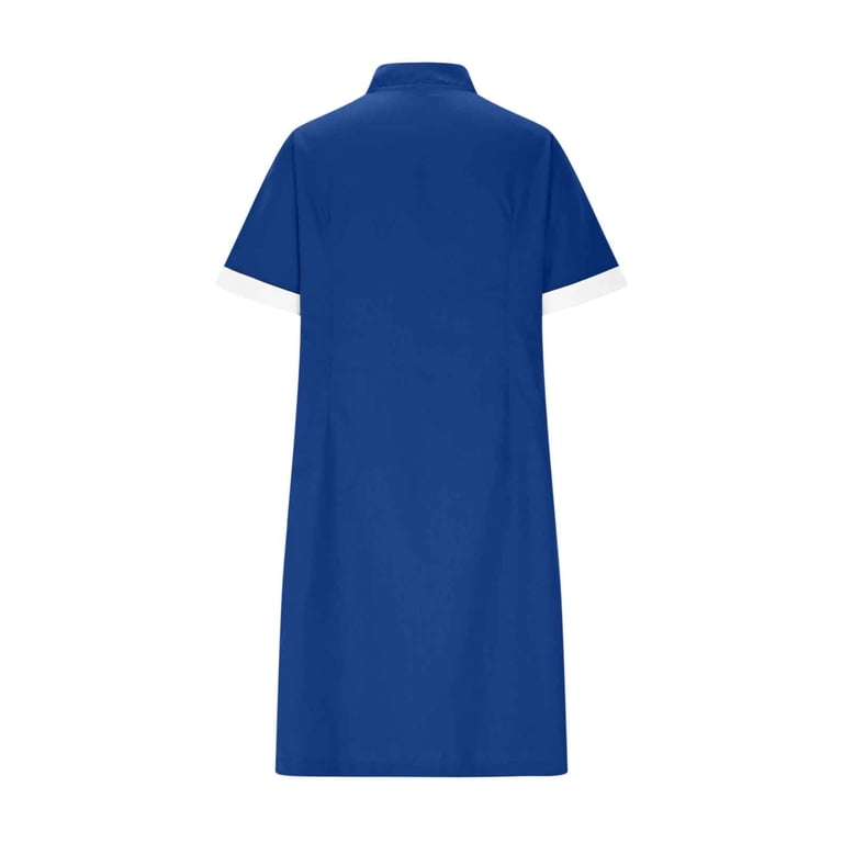 chinese dress ladies Couture V-Neck Womens Navy Blue Work Dress main image 0
