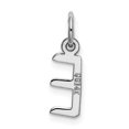 thumbnail image 3 of Diamond2Deal 14K White Gold Small Slanted Block Letter E Initial Pendant for Women, 3 of 6
