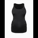 thumbnail image 3 of Camisetas de Maternidad Sin Mangas con Fruncido Lateral Acanalado, Camiseta Básica para el Embarazo Negro S, 3 of 6