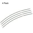 thumbnail image 2 of Unique Bargains 250mm Length PVC Coated Stainless Steel Keyring Loop Cable Black 4 Count, 2 of 6