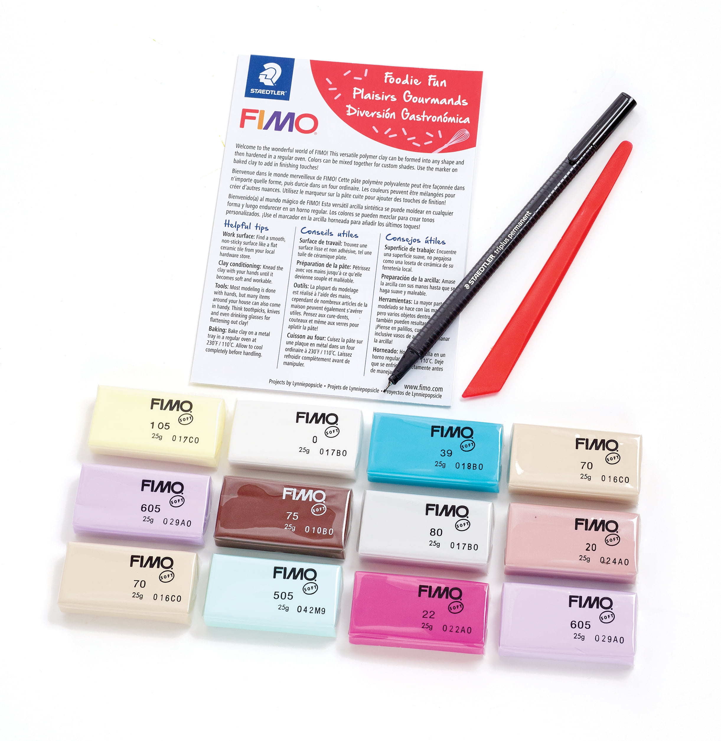 Staedtler FIMO® Foodie Fun Modeling Clay Set, 14pcs, 12 colours