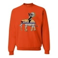 thumbnail image 2 of Wild Bobby, Cute Colorful Elephant Squirrel Mosaic, Animal Lover, Unisex Crewneck Graphic Sweatshirt, Orange, 3X-Large, 2 of 4