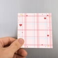 thumbnail image 4 of Sticky Notes 3.15×3.15 Inch Pink Plaid Heart Self Adhesive Memo Pads - Cute Decorative Note Pads for Home Office Organization, Refrigerator Messages, Planner Stickers & Daily Reminder Notes, 4 of 8