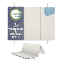 Sleepah Pack and Play Mattress Waterproof & Washable Cover Foldable Tri-Fold Pad 38 x 26 x 1.5 Pad for Babies and Toddlers Play Yards Mattresses Fits Most Playpens