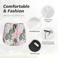 thumbnail image 4 of Pofeuu Lilies Flowers Print Women's Athletic Shorts Running Workout Shorts Tummy Control Quick Dry Gym Shorts with Pockets Double layer sports shorts-XX-Large, 4 of 7