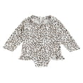 thumbnail image 1 of QJUHUNG Kid Baby Girls One Piece Swimsuit Long Sleeve Zipper Swimwear Ruffle Rashguard Bathing Suits Beachwear, 1 of 8