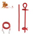 thumbnail image 1 of Pet Tie Out Cable Stake 3 Pieces Set For Dogs Up To 150 Pounds 3 Sizes Cable, 1 of 5